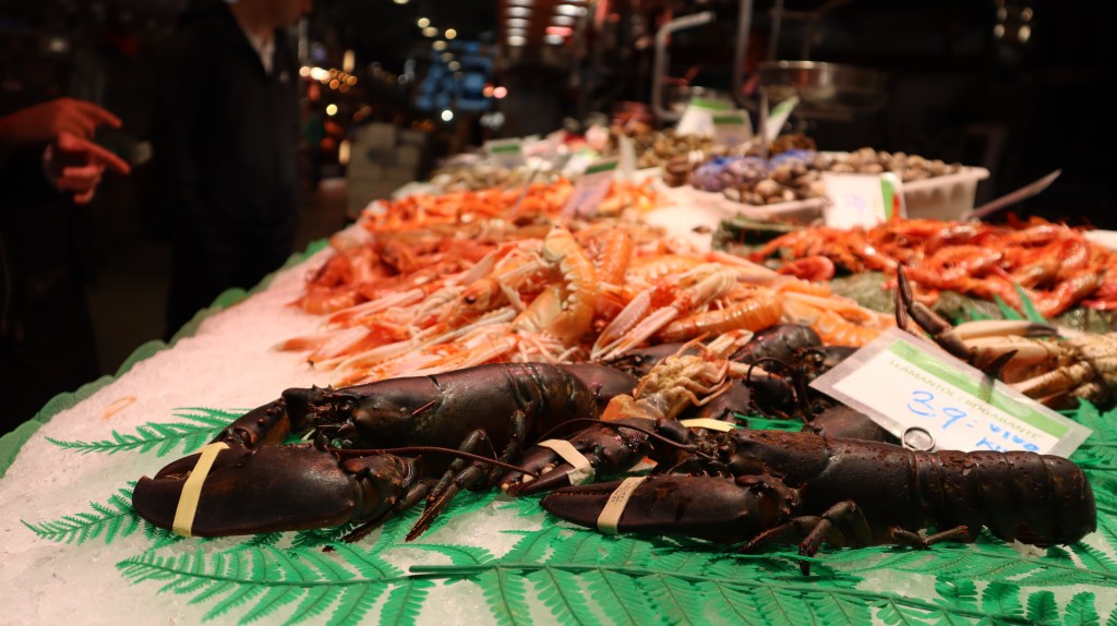 Mercado de La Boqueria seafood